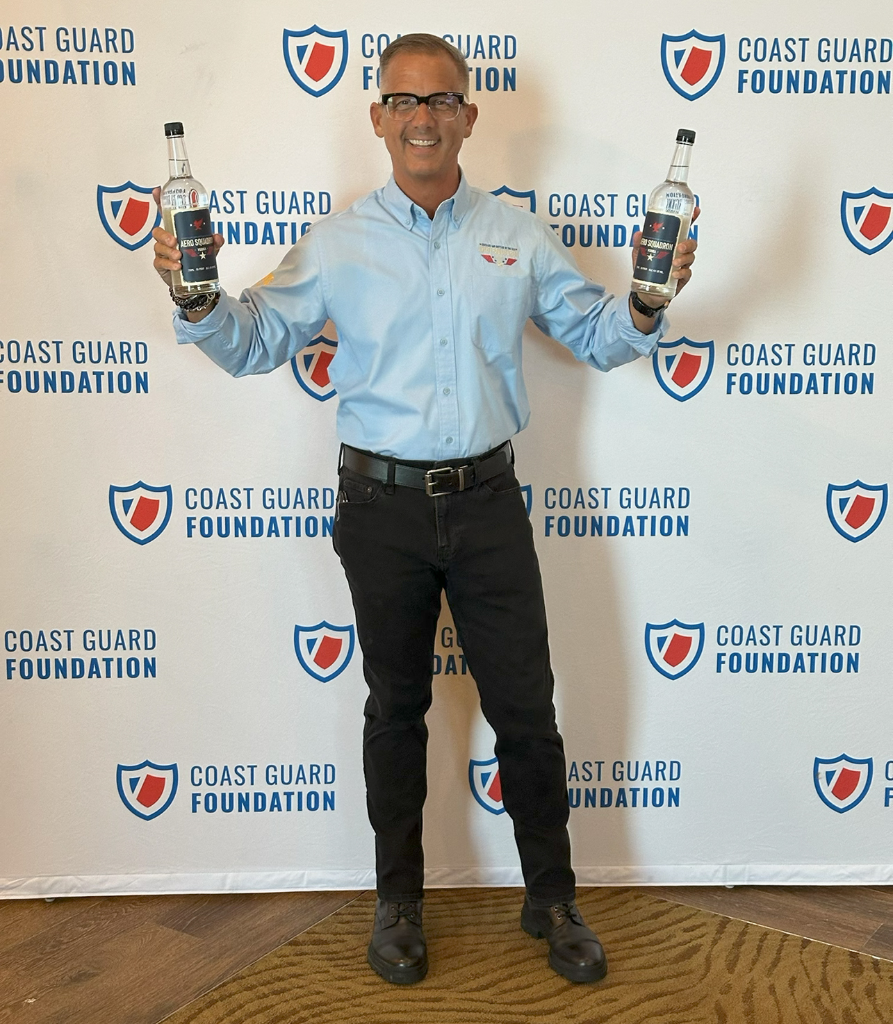 Jared Cruise holding Aero Squadron